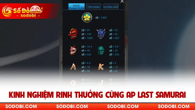 Kinh nghiệm rinh thưởng cùng AP Last Samurai