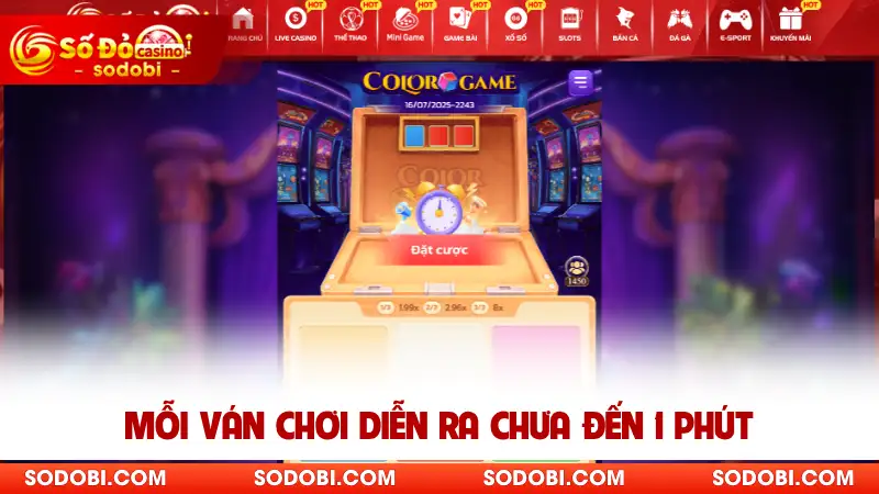 Mỗi ván chơi diễn ra chưa đến 1 phút